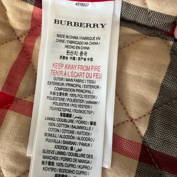 Burberry quilted jacket 12 months - Picture 5 of 6